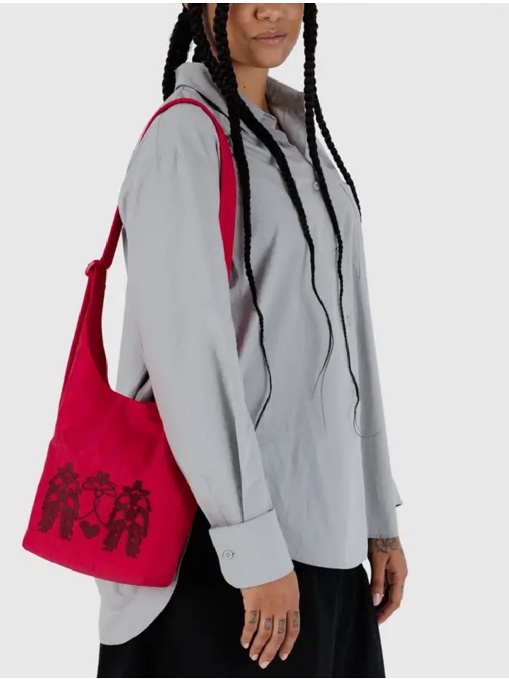NWT BAGGU Small Nylon sling bag 
Embroidered Cowgirl